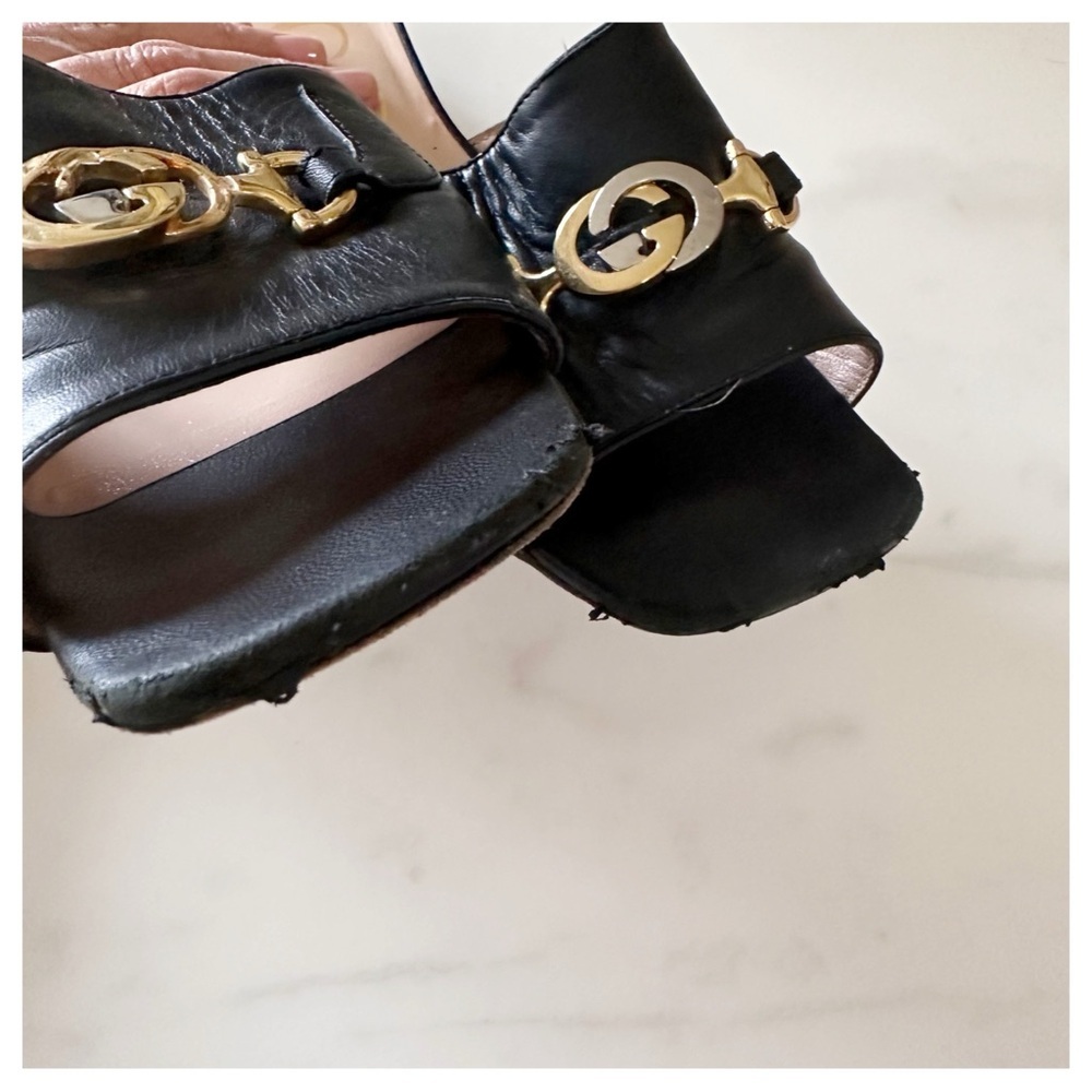 Gucci Zumi Leather Sandals 37 - Picture 9 of 10